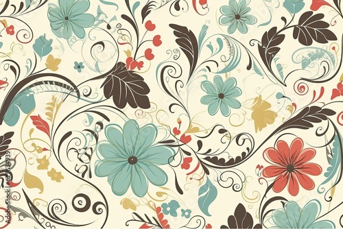 seamless pattern with flowers