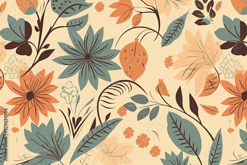 seamless pattern with flowers