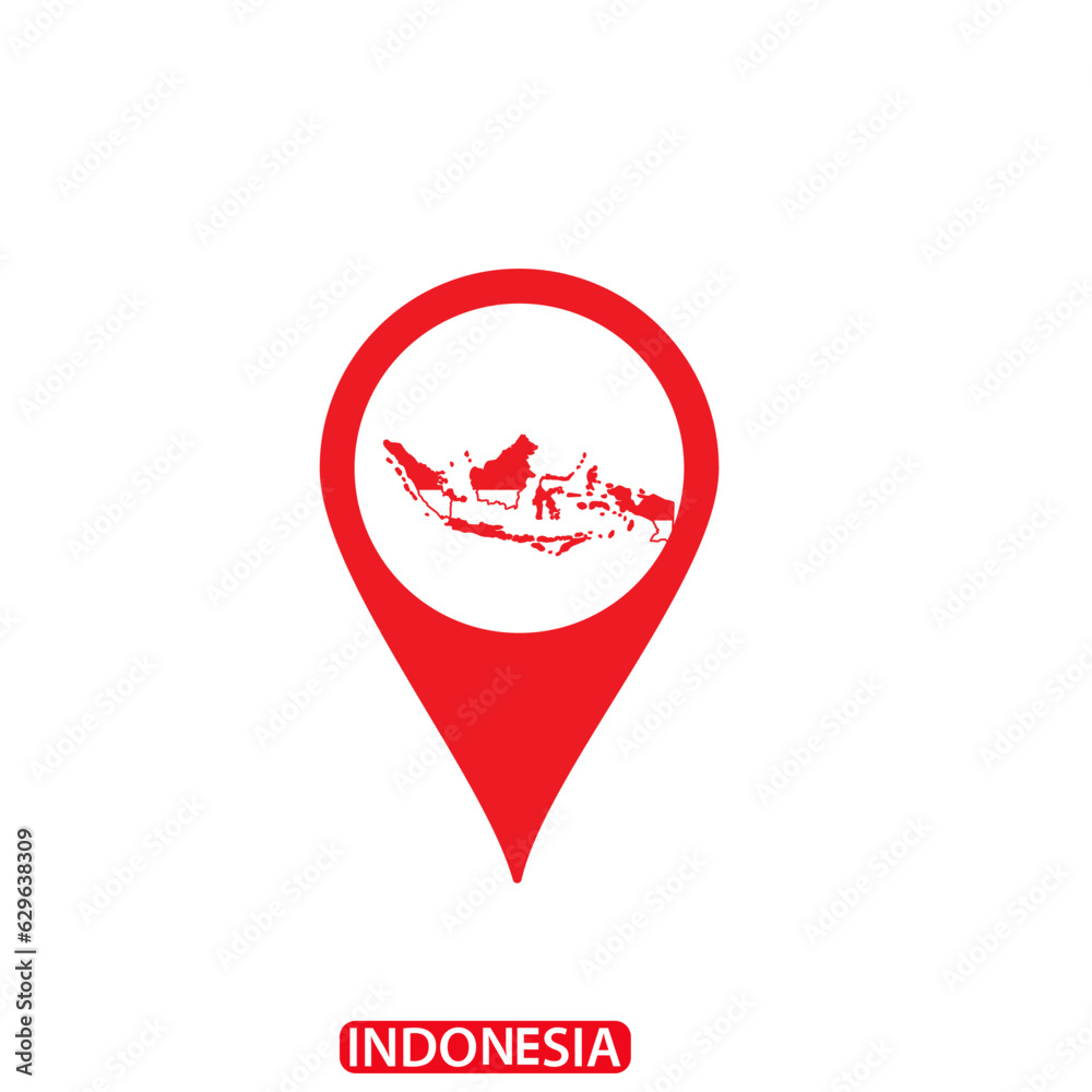Map icon flag icon vector flat style