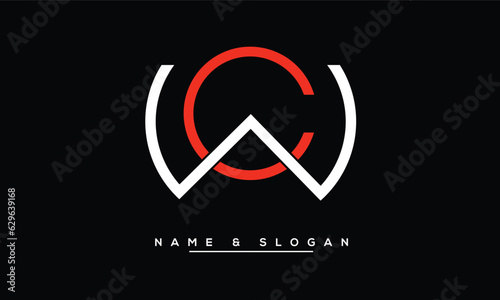 WC,  CW,  W,  C  Abstract  Letters  Logo  Monogram