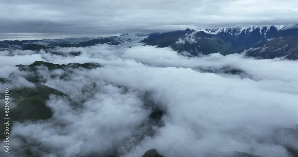 Beautiful sunrise forest landscape in Sichuan, China Beautiful sunrise forest landscape in Sichuan, China