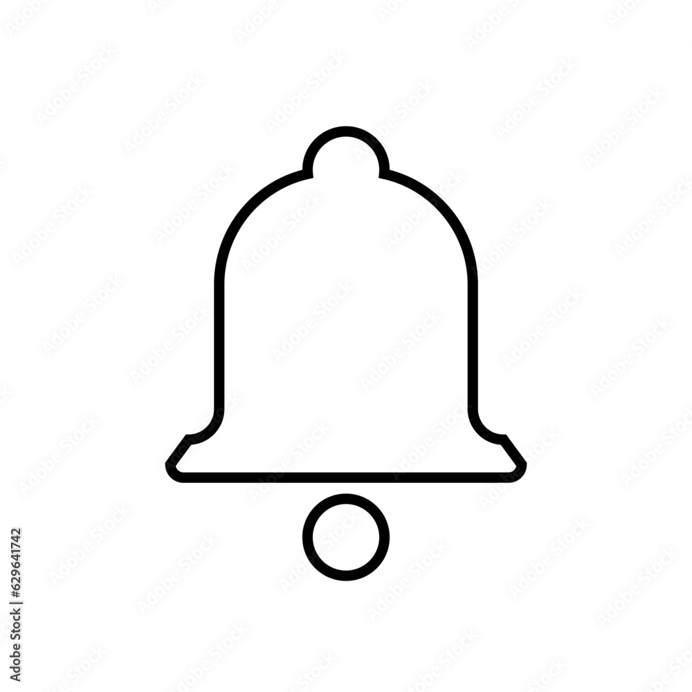 Notification bell. Vector, flat design. Message, alarm, ring, call, reminder. Notification bell. Vector, flat design. Message, alarm, ring, call, reminder.
