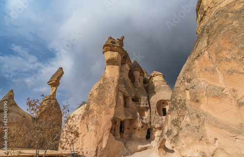Various images and sky from the fairy chimneys of Cappadocia