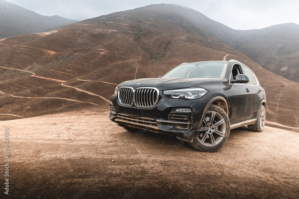 Lima Peru; November 2022 BMW X3 X5 X6 offroad. Luxury SUV from the
