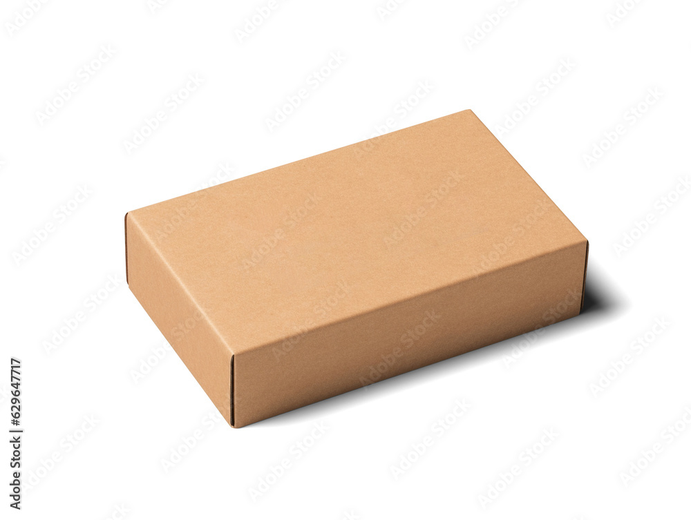 Blank package isolated on transparent or white background, png