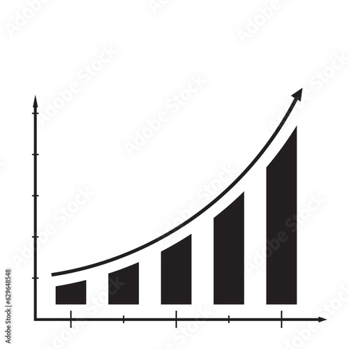 Graph chart silhouette 