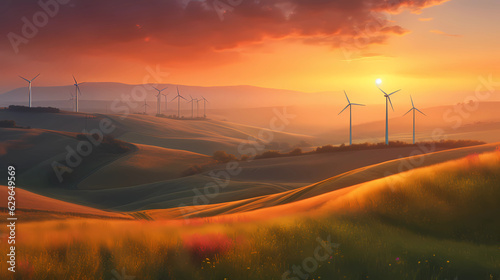The scene opens in a serene countryside setting, where a vast solar farm stretches across the horizon