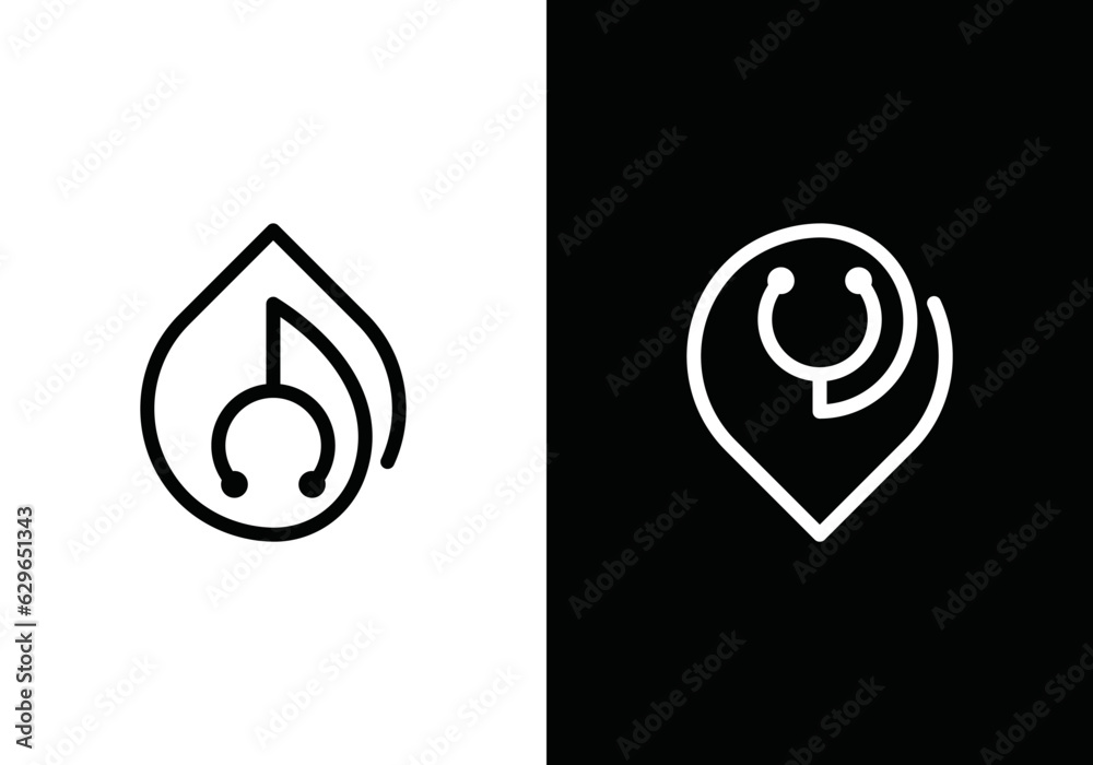 water drop with stethoscope logo healthcare and medical design vector illustration water drop with stethoscope logo healthcare and medical design vector illustration