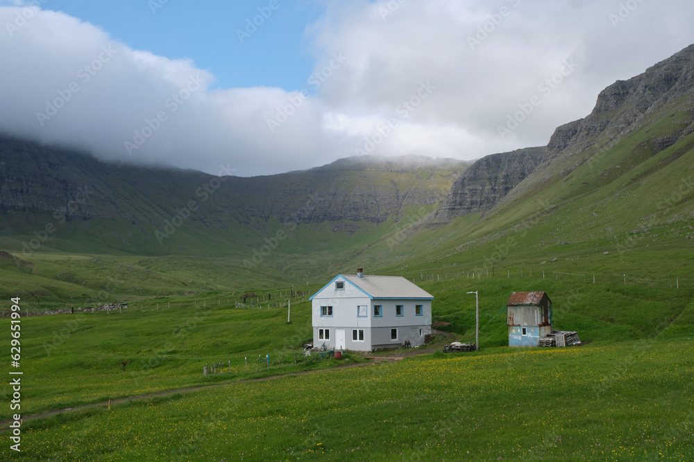 Faroe Islands house in the nature Faroe Islands house in the nature