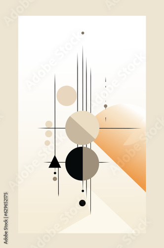Hand drawn poster design. Modern graphic. Abstract art 