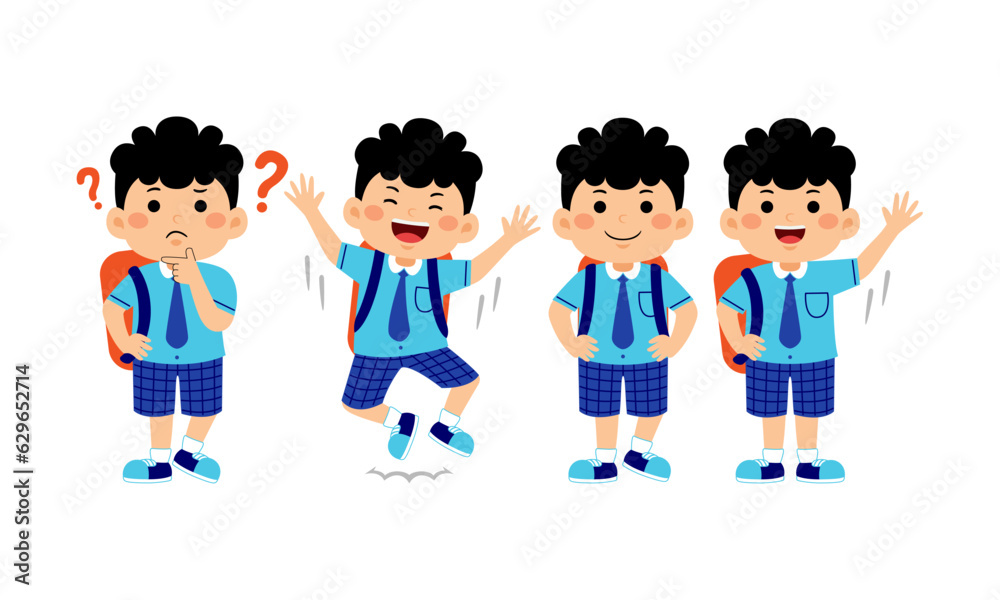 boy student with school uniform vector illustration boy student with school uniform vector illustration