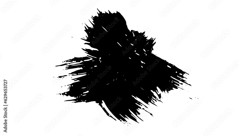 black staine brush, grunge banner, hand drawn splash. Grunge badge brush, hand drawn black black staine brush, grunge banner, hand drawn splash. Grunge badge brush, hand drawn black