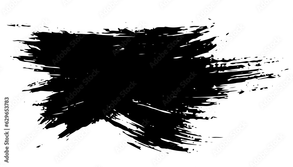 black staine brush, grunge banner, hand drawn splash. Grunge badge brush, hand drawn black black staine brush, grunge banner, hand drawn splash. Grunge badge brush, hand drawn black