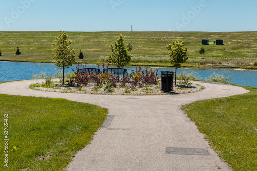 Картината върху платно James Cameron Park in the city of Saskatoon, Canada