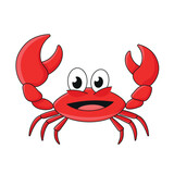 Crab. Wildlife cartoon illustration