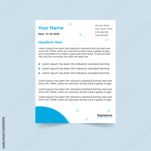 corporate cover letter design template
