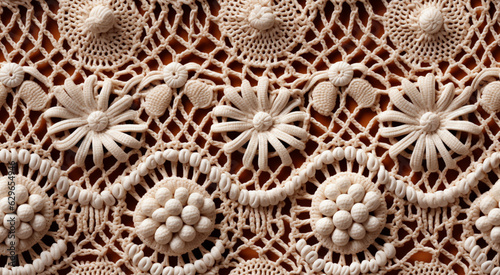 Illustration of a Crochet Pattern Background.