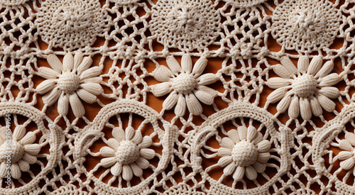 Illustration of a Crochet Pattern Background.
