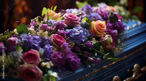 Elegant floral tribute for a dignified farewell photo