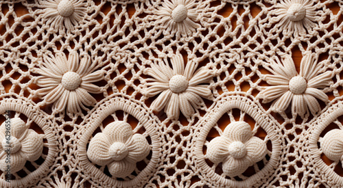 Illustration of a Crochet Pattern Background.