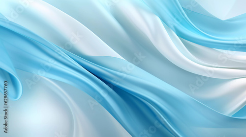 abstract light blue waves. ai generated © Johannes