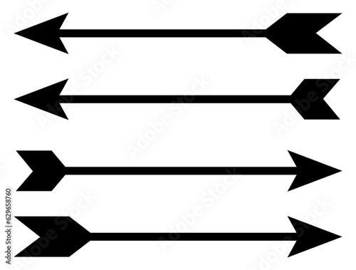 black and white arrows