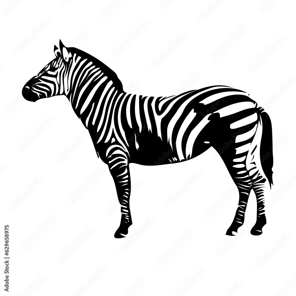 Fototapeta premium zebra isolated on white