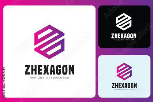 Hexagonal Z Letter Logo Design Template