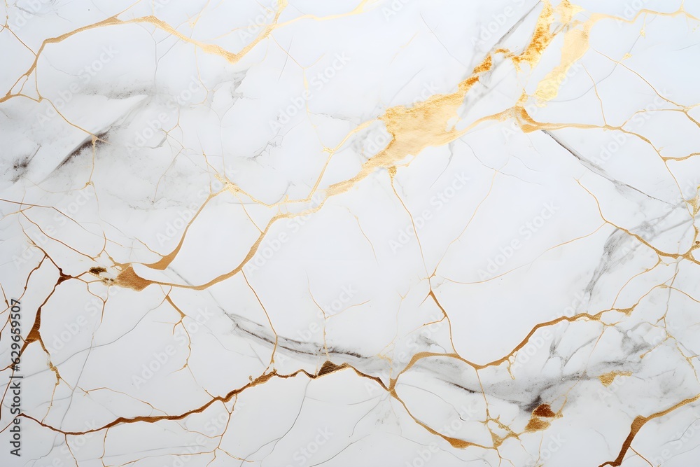 Gold and white marble texture, golden and bright stone surface created with Generative AI technology Gold and white marble texture, golden and bright stone surface created with Generative AI technology