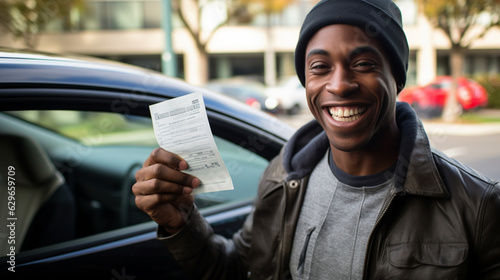 Milestone Achieved: Young Man's Joyful Moment Getting His Driver's License