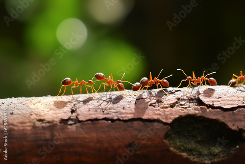 Ants Building Bridge: Incredible Teamwork - Created with generative AI tools