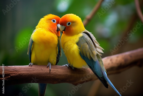 Pair of Lovebirds - Created with generative AI tools