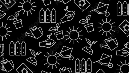 plant and garden icons and backgrounds