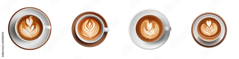 Coffee clipart collection, vector, icons isolated on transparent background