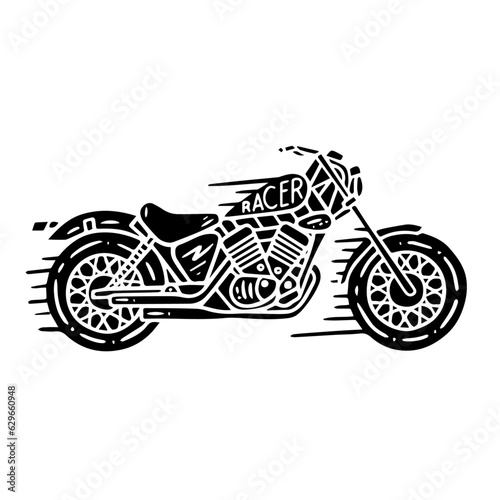 Racer Motorcycle Illustration