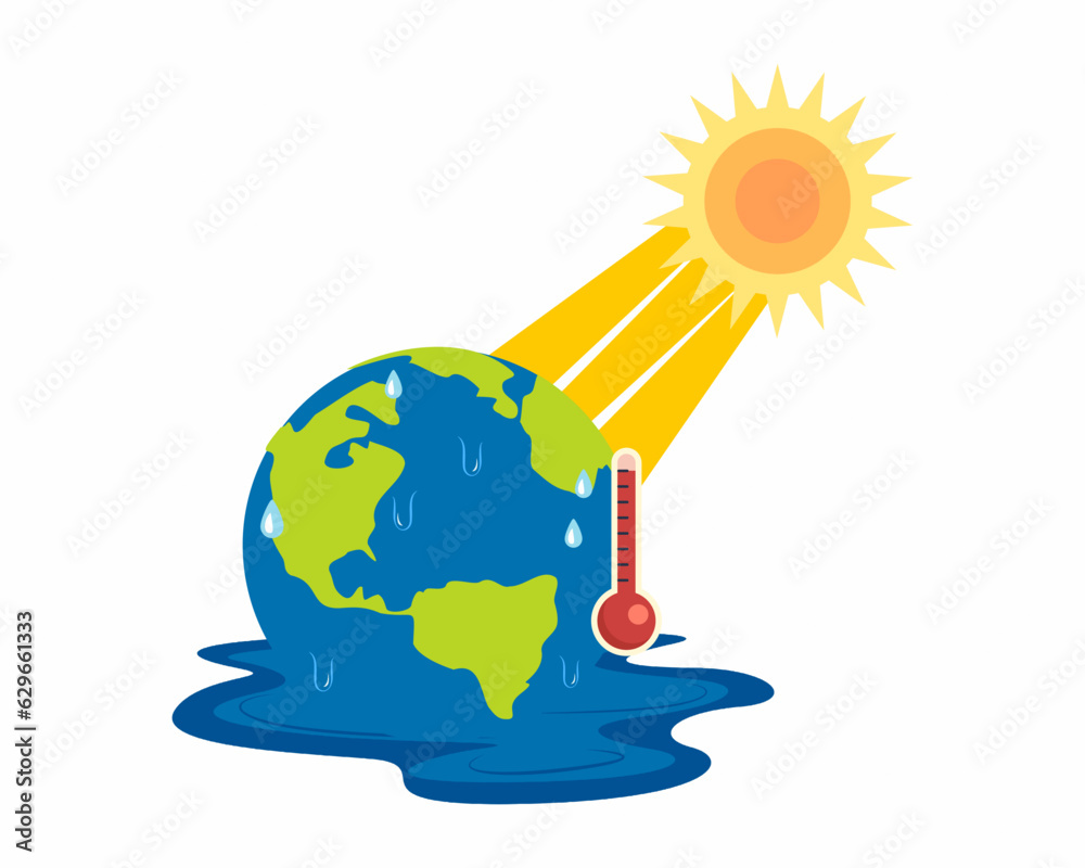 Stop global warming to save the planet from High temperature and hot weather on Earth ecological problems Stop global warming to save the planet from High temperature and hot weather on Earth ecological problems