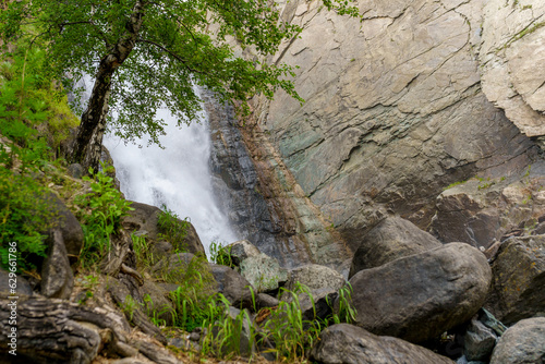 Chul-Oozu waterfall in Chulyshman valley in Altai  photo