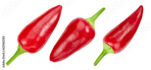 Bild auf Leinwand Chili with clipping path isolated on a white background