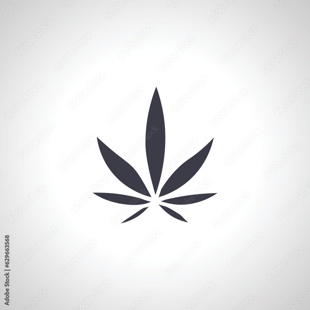 leaf of marijuana icon. marijuana leaf isolated icon