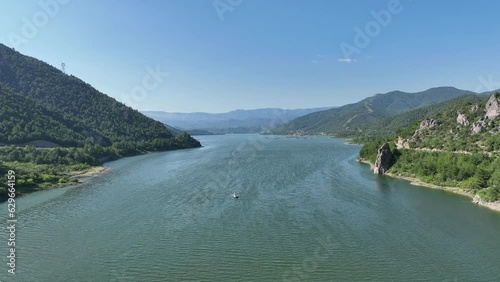 Aerial view the Sahinkaya Canyon in Samsun province, Turkey photo