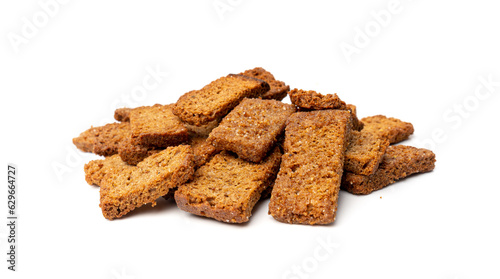 Rye Croutons, Brown Bread Rusks, Crispy Bread Cubes, Dry Rye Crouoton Crumbs, Brown Roasted Rusks