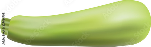 green zucchini on a transparent background