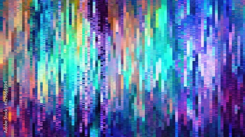 Abstract gradient pixel background with glitch effect by Generative AI