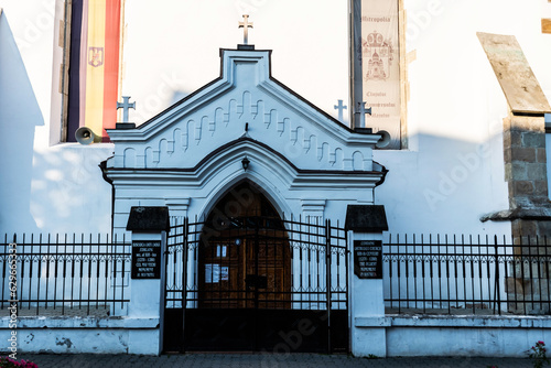 The entry of the Mother of God into the church, orthodox church. Coroana church. Romania. photo