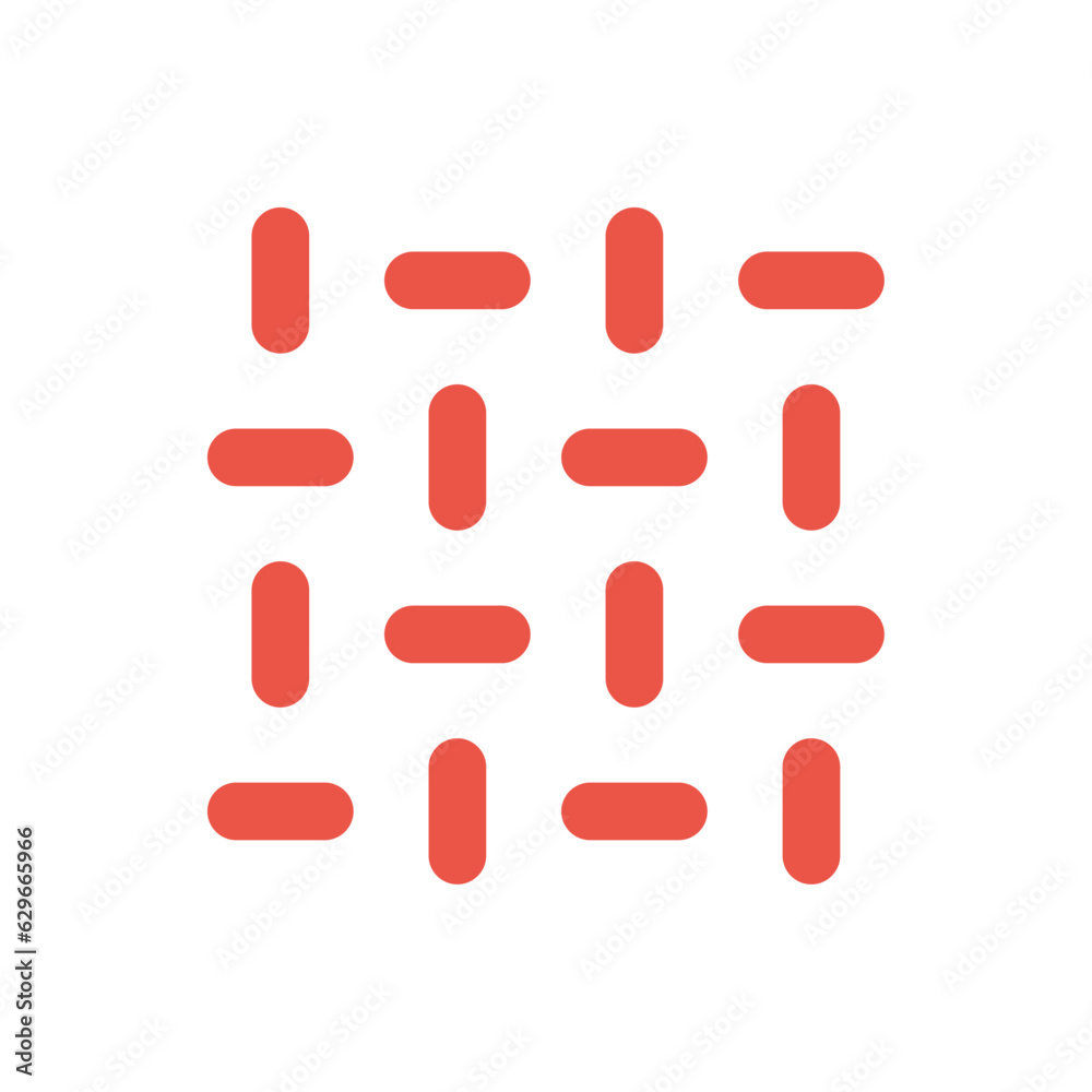 線を組み合わせたシンプルな図形のあしらい - 赤いパターン飾りの素材