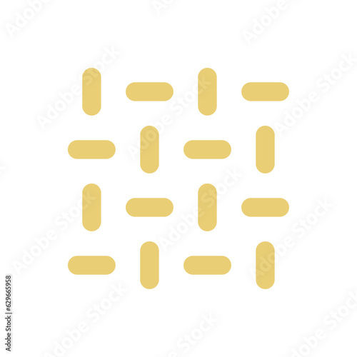 線を組み合わせたシンプルな図形のあしらい - 金色風のパターン飾りの素材