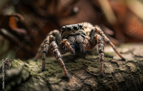 House spider macro photography