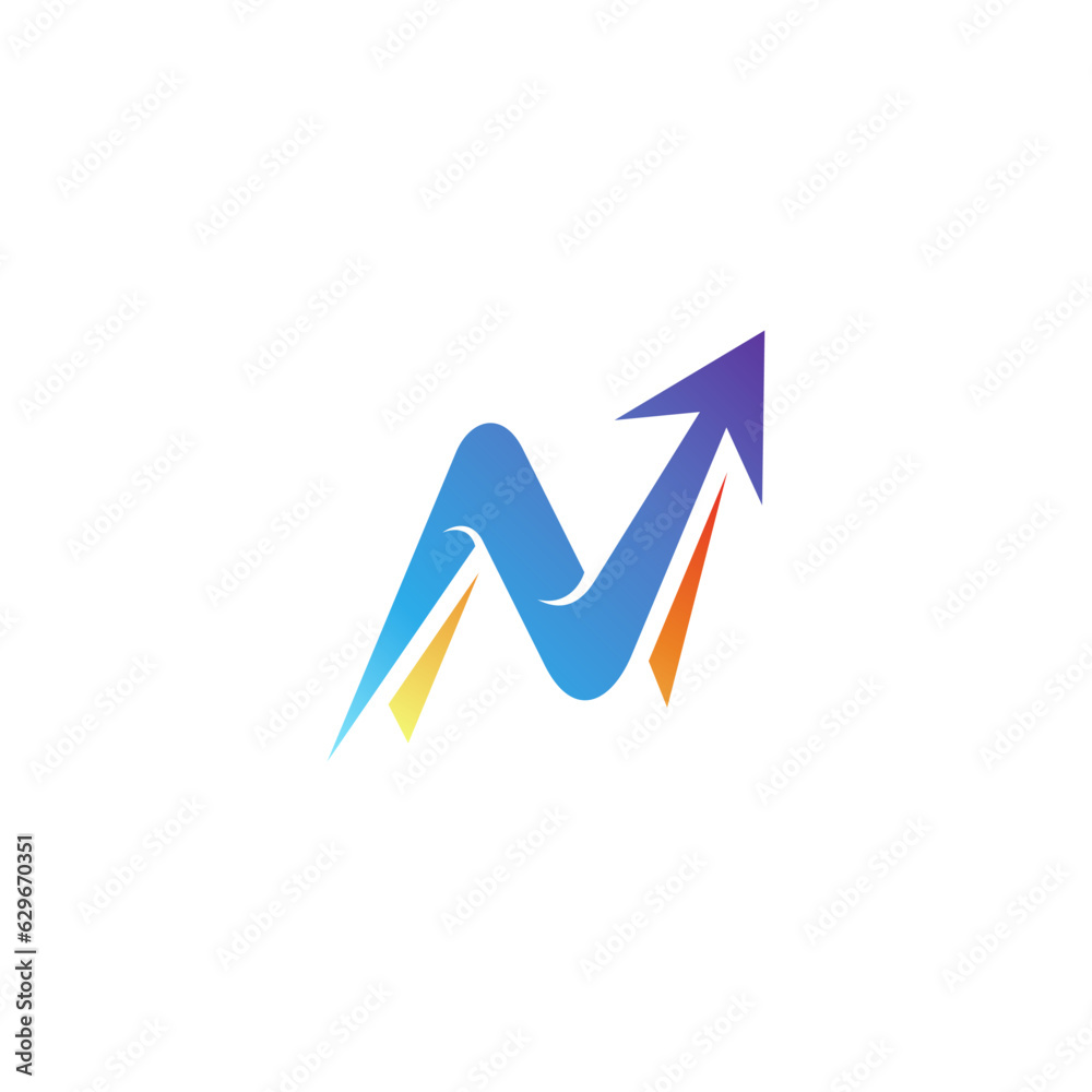 N letter logo design with arrow combination N letter logo design with arrow combination