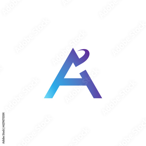 Letter A logo design with arrow combination