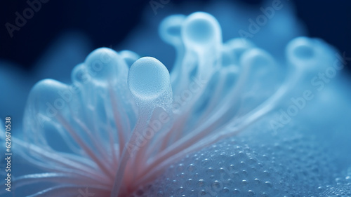 Artificial generated bubble bionic natural tissue 3d printed structure future innovation material photo